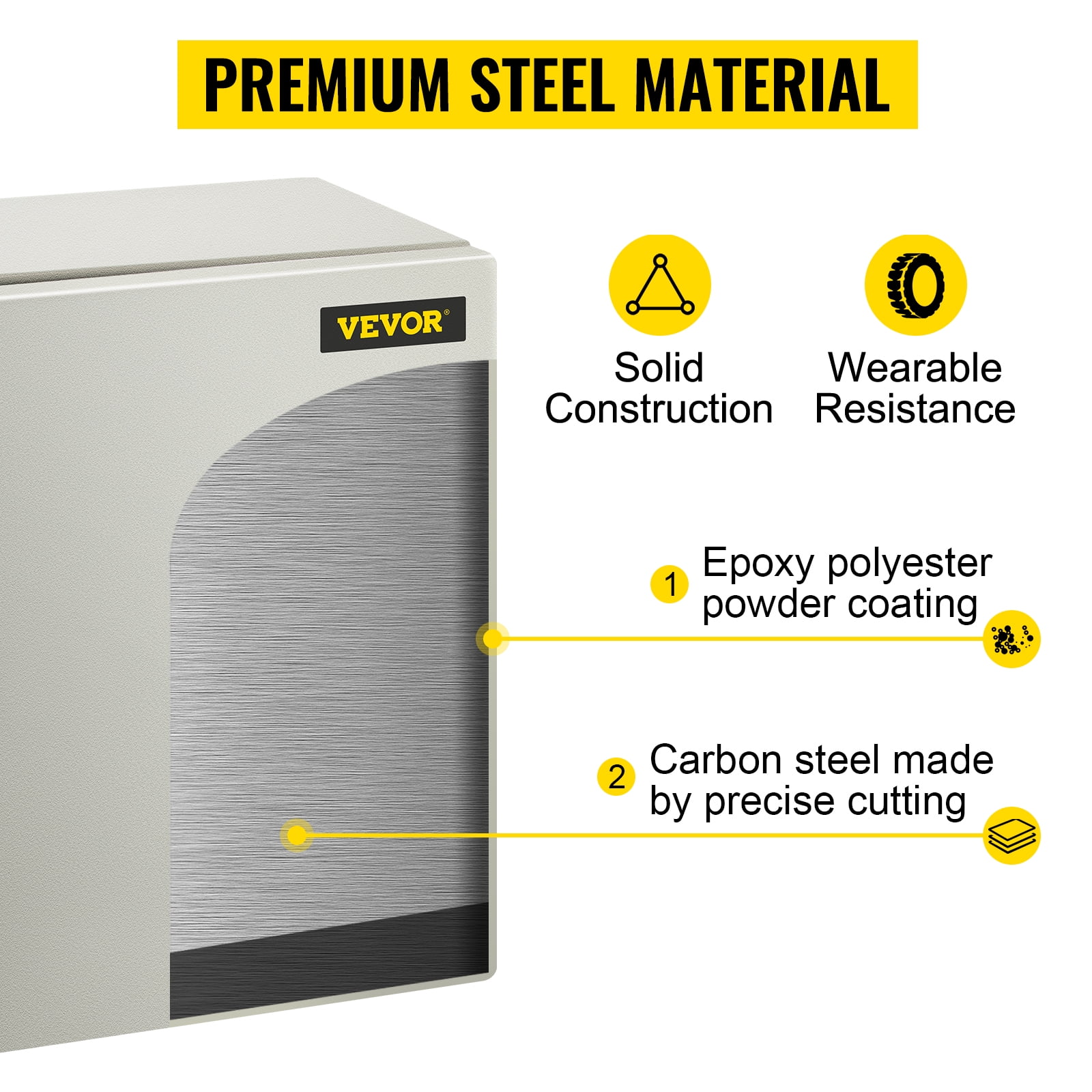 VEVOR Electrical Enclosure Box 10x8x6 Carbon Steel Gray IP65 Waterproof