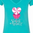thumbnail image 4 of Inktastic Sweetheart-valentine Lollipop Women's V-Neck T-Shirt, 4 of 5