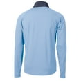 thumbnail image 3 of Men's Cutter & Buck  Light Blue Citadel Bulldogs DryTec Adapt Eco Knit Hybrid Recycled Raglan Quarter-Zip Jacket, 3 of 3