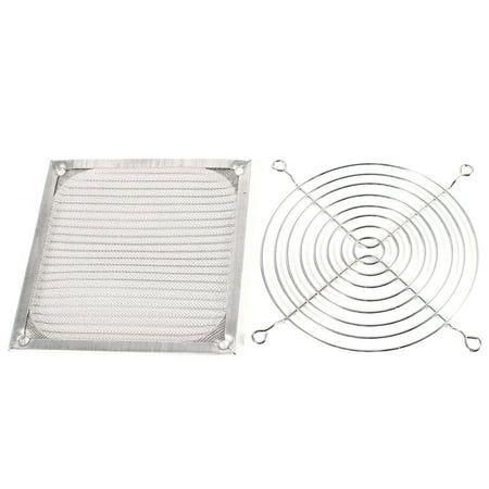 Quad Fan Grill - Computer Case Fan Grill PC Finger Guard Protector 12cm 120mm + Dust Filter