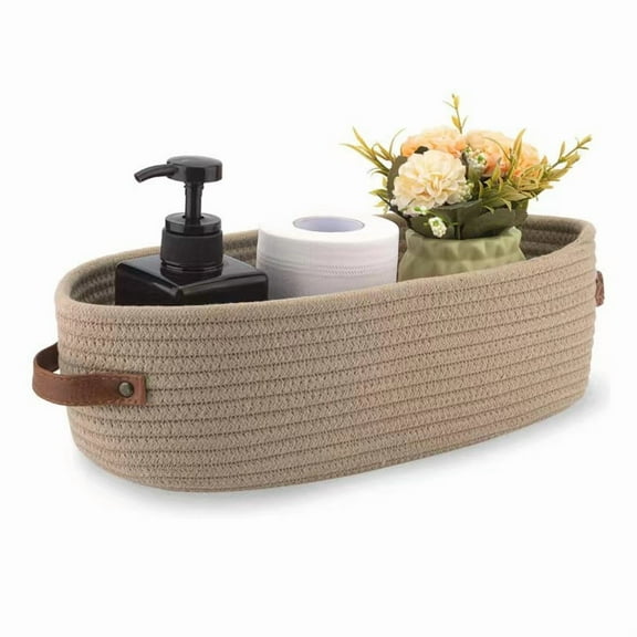 Namzi Storage Box for Pantry Organizer and Storage,Perfect for Bathroom,Cabinet,Kitchen,Fridge,Closet Organization Supplies 13*5.9*4inch (Khaki)