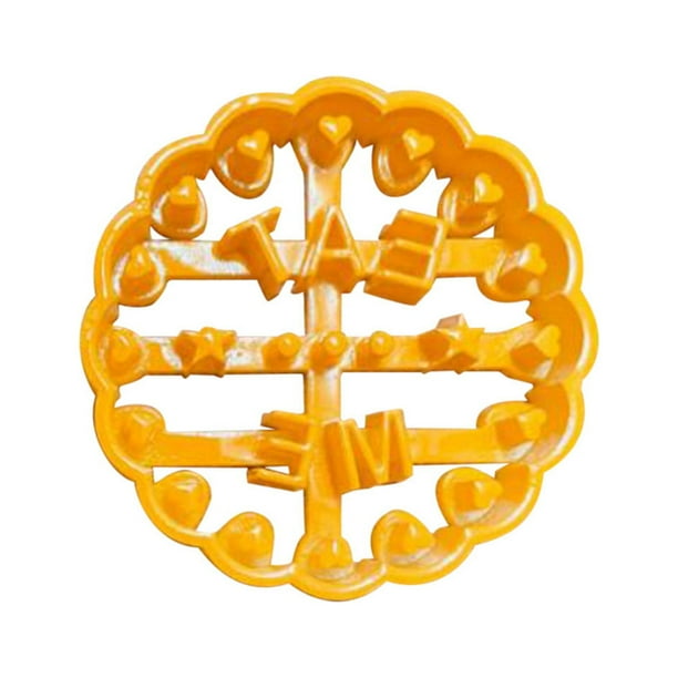 Fiudx Juego de Moldes para Galletas, Diseño de Frase de Bendición Divertida, Abs Antiadherente de Grado Alimenticio, Fácil de Limpiar y Usar, Perfecto para Masa, Galletas, Chocolate y Proyectos de Br