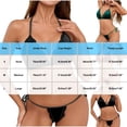 thumbnail image 3 of JSGEK Women Triangle Cup Bikini Set Lace Trim Adjustable Straps 2 Piece Lingerie for Beach or Poolside Red S, 3 of 4