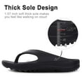 thumbnail image 6 of Litfun Orthotic Flip Flops for Women, Pillow Soft Recovery Thong Sandals Slippers, Summer Beach Shoes with Arch Support, Black, 6 of 8