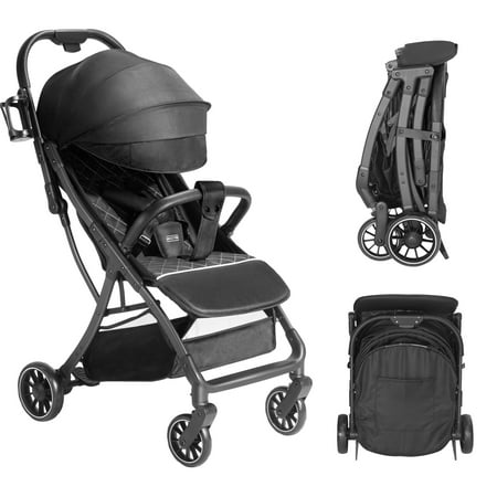 HARPPA Ultra Compact and Portable Travel Stroller, Lightweight, Easy Folding, Black