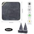 thumbnail image 2 of Microfiber Facial Cloths Fast Drying Washcloth 12inch x 12inch Grey 6 pack, 2 of 31