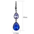 thumbnail image 2 of Luxe Jewelry Designs Women's High Polished Stainless Steel Drop Earrings with Multicolor Crystals, 2 of 2