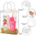 thumbnail image 3 of Clear Plastic Gift Bags with Handles, Reusable Party Favor Bags with Ribbon Transparent Gift Wrap Bags Bulk for Weddings Birthdays, 3 of 10