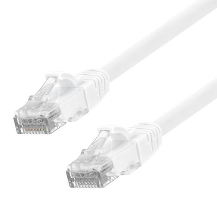 NavePoint Ethernet Patch Cable CAT6A, UTP, 24AWG, 1 Ft,  10 pack, White