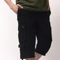 thumbnail image 7 of Tdoqot Mens Cargo Shorts Below the Knee- Midweight Wide Leg Relaxed Fit Casual 100% Cotton Shorts Black Size 38, 7 of 7