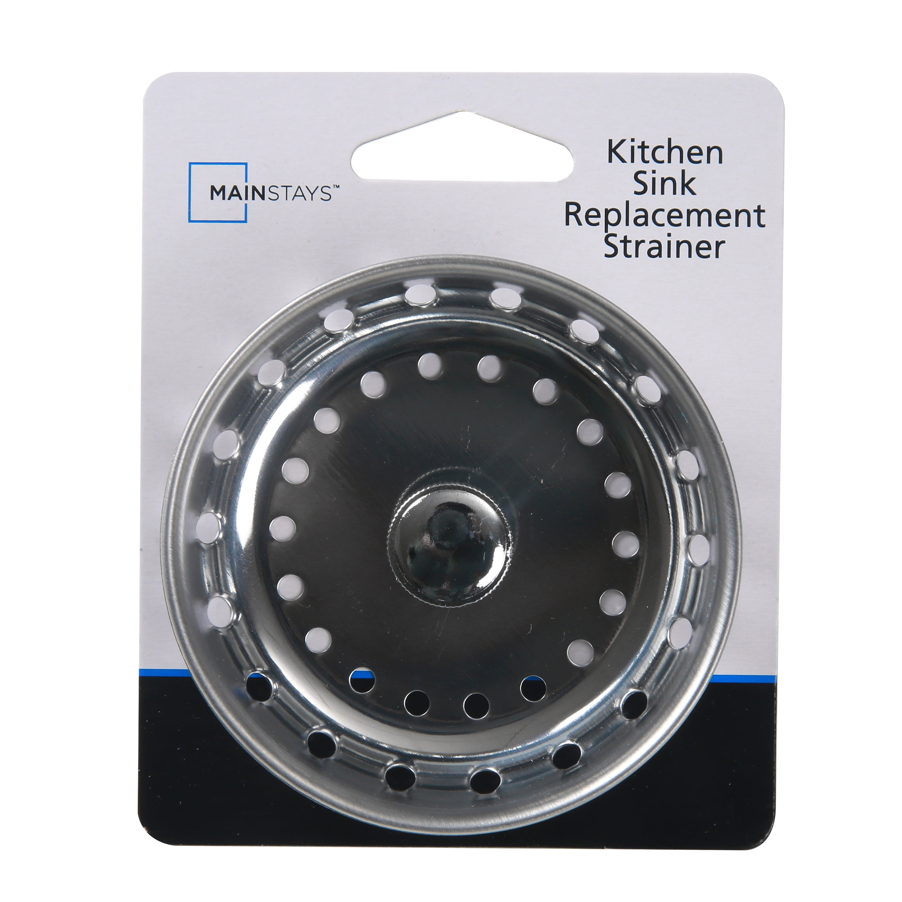 Mainstays Stainless Steel Kitchen Sink Strainer and Stopper Silver 3.16"