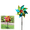 Fluorescence Yellow, variant on Flower Wind Spinner Sparkly Lawn Pinwheels, Plastic Reflective Pinwheels for Party Decorations/Yard/Garden, Colorful Rainbow Garden Windmill