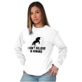 thumbnail image 3 of I Dont Believe in Humans Unicorn Women's Long Sleeve T Shirt Brisco Brands M, 3 of 6