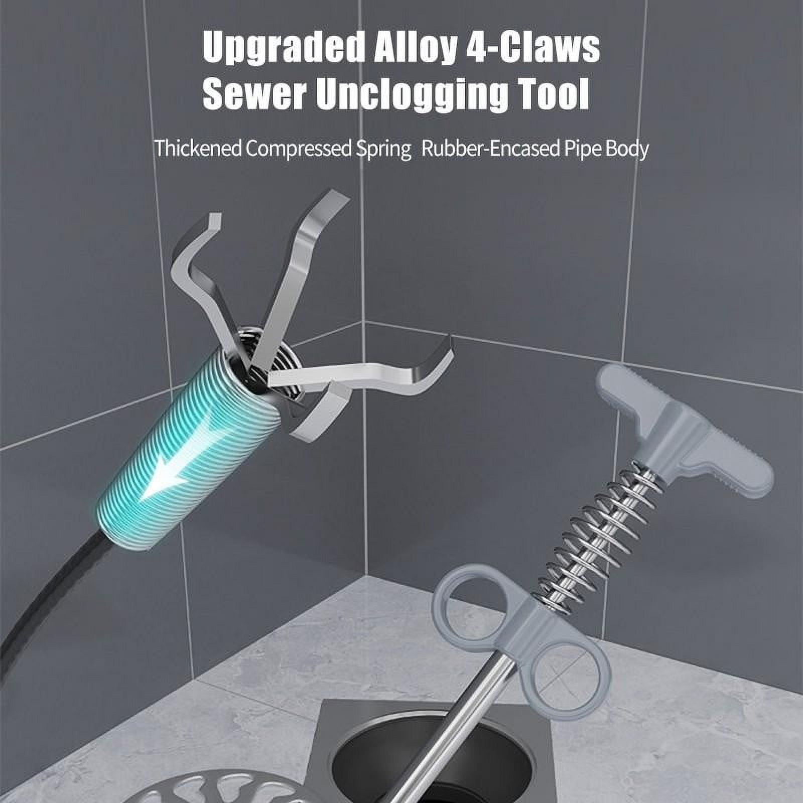 60/90/160cm Sewer Pipe Unblocker Clog Plug Hole Bathroom Hair Cleaner  Shower Pipeline Kitchen Sink Dredging Tool Blockage Hook