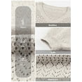thumbnail image 3 of Eytino Sweaters for Women V Neck Sweater Lightweight Crochet Sweater Casual Long Sleeve Hollow Out Knit Sweater Fall Pullover Sweater Tops for Women Oversized Sweaters White M, 3 of 8