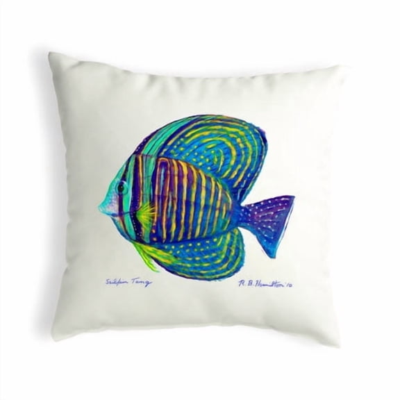 Betsy Drake Interiors Sailfin Tang Indoor/Outdoor Throw Pillow