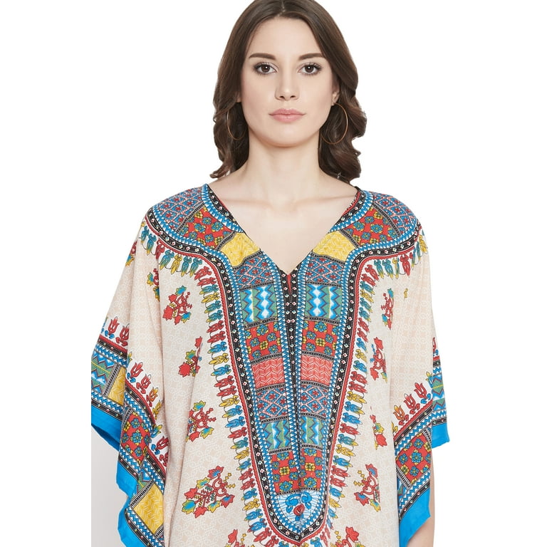 Womens Plus Size Kaftan Tunic Short Casual Kimono Dress Womens Plus Size Kaftan Tunic Short Casual Kimono Dress