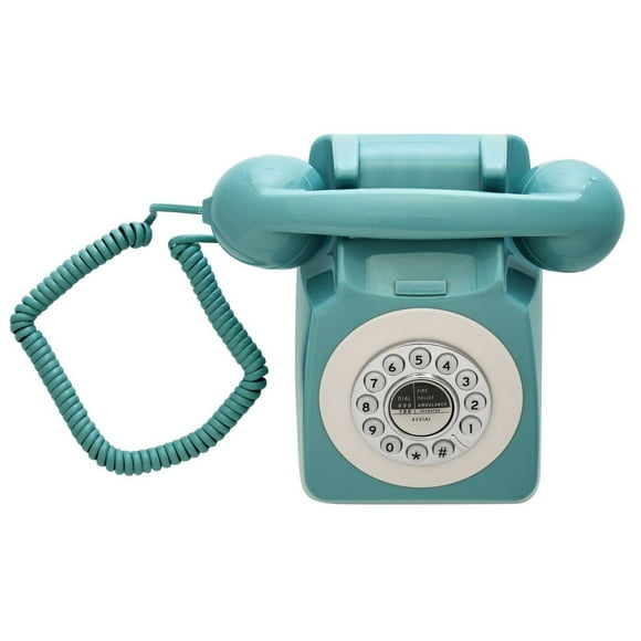 Walmeck Desktop Corded Phone 80s Vintage Retro Style Telephone Desk Landline Phone Support Ring Control for Home Office Business Hotel Cafe Bar Old Fashioned Decoration