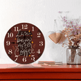 thumbnail image 6 of Eveokoki Rustic Kitchen Wall Clock Wooden Office Coffee Decor Wall Clocks 10 inches Silent Clocks for Kitchen/Office/Coffee Corner Coffee Bar Decoration, 6 of 8