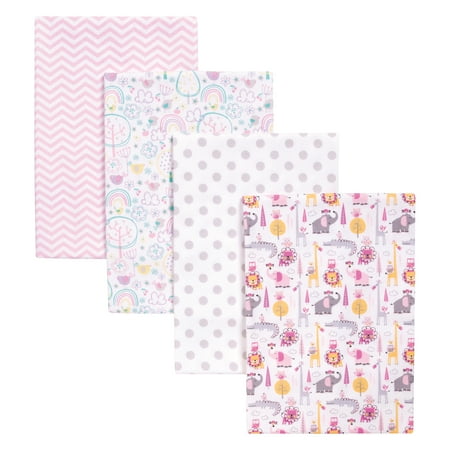 Pink Safari 4 Pack Blankets