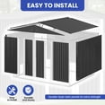 thumbnail image 4 of ModFusion 8x6 ft Storage Shed with Galvanized Steel, Metal Double Door for Backyard, Garden Tools House, Dark Gray, 4 of 11