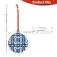 thumbnail image 3 of Zufioo Vintage Blue Print Large Acrylic Christmas Ornaments, Suitable for Christmas Tree Christmas Holiday Party Pendant Decorations-Round Shape, 3 of 7