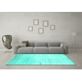 thumbnail image 3 of Ahgly Company Indoor Square Abstract Turquoise Blue Contemporary Area Rugs, 6' Square, 3 of 4