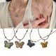 thumbnail image 2 of Sweet Mini Butterfly Necklace Clavicle Chain Necklace Simple Enamel Choker--Gold-Product code 48631 Gold, 2 of 4
