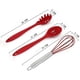 thumbnail image 4 of 10 Piece BPA Free Silicone Kitchen Utensil Set Contains 2 Scrapers Soup Spoon Soup Ladle Spatula Spaghetti Ladle Serving Spoon Whisk Grill Tongs S (Re, 4 of 4