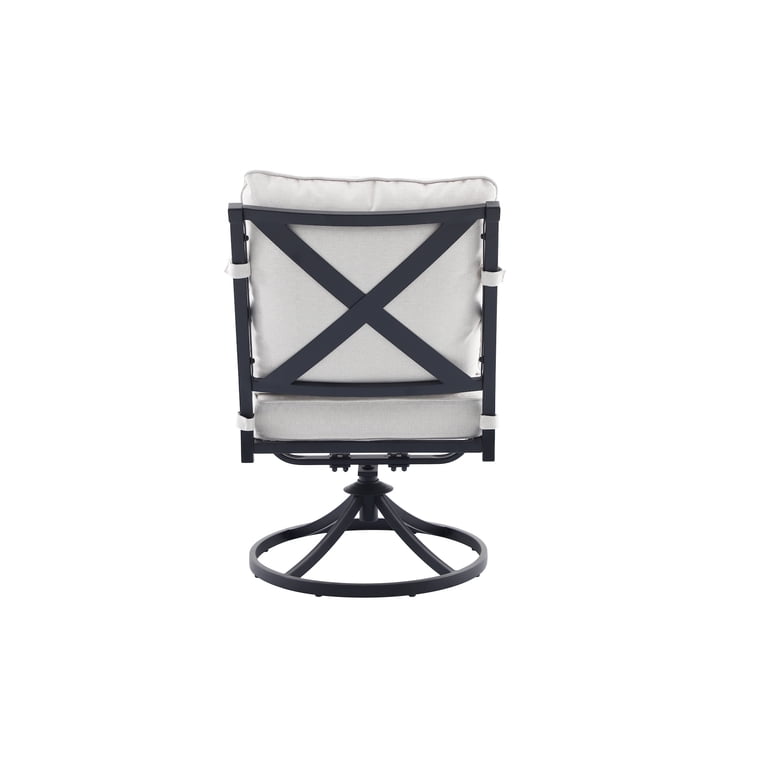 My Texas House Cambria Swivel Dining Chair, Set of 2, Black photo 8