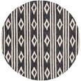 thumbnail image 4 of SAFAVIEH Micro-Loop Briony Diamond Striped Wool Area Rug, Charcoal/Ivory, 2'6" x 5', 4 of 10
