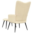 thumbnail image 4 of vidaXL Relaxing Chair with a Stool Cream White Velvet, 4 of 7