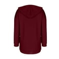 thumbnail image 7 of YUGYXL Womens Fashion Hoodies Pullover Oversized Sweatshirt Long SLeeve Drawstring Hooded Fall Shirts Loose Fit Wine M, 7 of 7