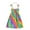 Multicolor, variant on Toddler Baby Girls Kids Strap Princess Party Tutu Dress Sleeveless Flower Rainbow Sundress