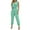 Mint Green, variant on Edvintorg Women's Summer 2025 Sleeveless Jumpsuit Elegant Womens Fashion Summer Solid Casual Pocket Sleeveless Suspender Jumpsuit Green L