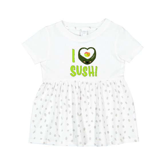 Inktastic I Love Sushi Cute Girls Baby Dress