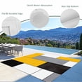 thumbnail image 4 of Fsddascl Yellow Black Grey Outdoor Rug for Patio/Deck/Porch, Non-Slip Large Area Rug 4 x 6 Ft, Modern Irregular Geometric Abstract Indoor Outdoor Rugs Washable Area Rugs, Camping Rug Carpet, 4 of 5