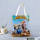 thumbnail image 2 of Zambezia Bolso de tela con estampado de lienzo para mujer, bolsa de compras reutilizable y estética, con cremallera interior, regalo para mujer, 35 × 40 cm., 2 of 6