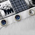 thumbnail image 4 of jejeloiu Happy Camping Black Out Curtains,Safari Bear Deer Curtains Pack of 2 (42x63 Each),Blue Gray Check Bedroom Curtains For Kids,Microfiber Bedroom Decor, 4 of 6
