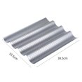 thumbnail image 4 of Kearding Molde para baguette de pan francés Forma de onda Negro Mostrada plata Kearding HA025968-02, 4 of 6