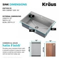 thumbnail image 6 of KRAUS Kore 33" Drop-In Workstation 16 Gauge Stainless Steel Single Bowl Kitchen Sink with Accessories, 6 of 7