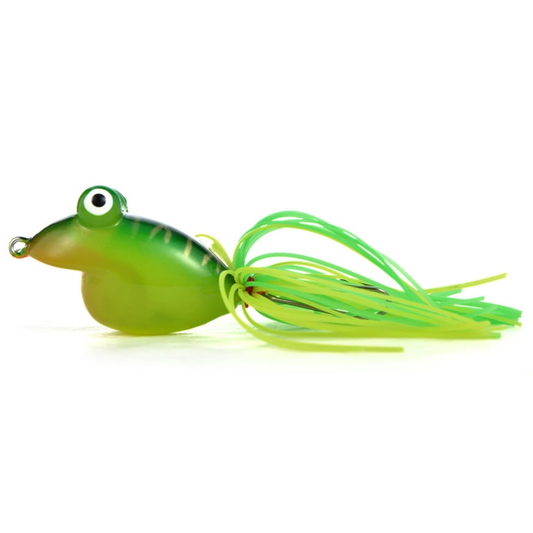 Hollow Bodied Realistic Frog Fishing Hard Lure with Rubber Skirt