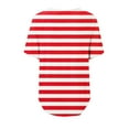 thumbnail image 6 of cfhntfmh 2 Piece Set for Women Striped Print Fashion Crewneck Buttons Short Sleeve T-Shirts Loose Shorts Outfits, 6 of 6