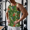 thumbnail image 5 of KLL Parrots And Tropical Leaves Print Men's Muscle Gym Workout Stringer Tank Tops Bodybuilding Fitness T-Shirts Tank Tops Men-Medium, 5 of 7