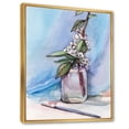 thumbnail image 3 of Designart 'Cherry Blossom Flowers In Glass Jar' Farmhouse Framed Canvas Wall Art Print, 3 of 5