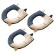 thumbnail image 1 of 3 uds. de cubierta de asiento de baño, bonito gato, suave y grueso, almohadillas lavables para asiento de inodoro con cremallera, azul Afortunado Sencillez, 1 of 4
