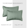 thumbnail image 4 of Elegant Comfort 8-Piece Dobby Stripe Bed-in-a-Bag Comforter Set, Includes 4pc Smart Sheet Set, Bed Skirt, Comforter, Matching Pillowcases, and Shams - King/California King, Smoke Green, 4 of 5
