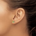thumbnail image 2 of Auriga Fine Jewelry 14K White Gold Oval Peridot Stud Earrings for Women, 2 of 6