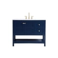 thumbnail image 3 of 42 inch Single Bathroom Vanity in Blue, 3 of 8