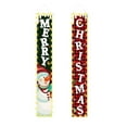 thumbnail image 2 of ToyKingdee Christmas Decorations Outdoor Merry Christmas Banner with String Lights Xmas Porch Door Welcome Sign Hanging Christmas Decor for Home Holiday Outdoor, 2 of 6